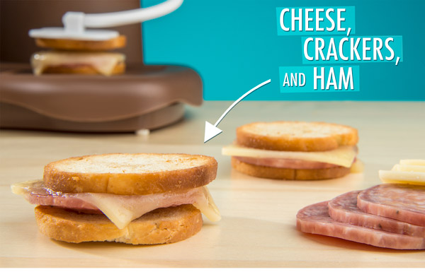 Cheese, Crackers, and Ham Mini Sandwich