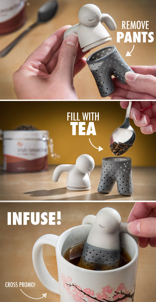 Step-by-step instructions of how to use the Mr. Tea Infuser.