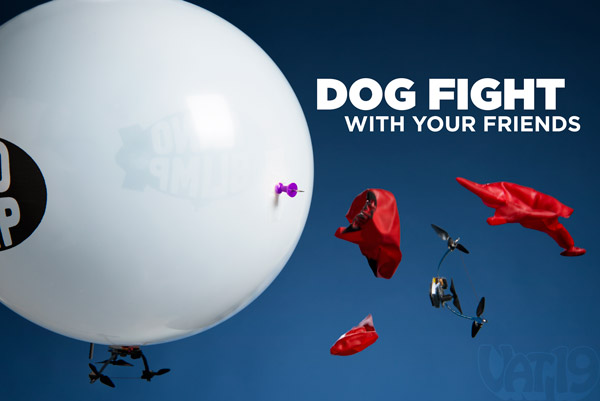 Have dog fights with your friends with the Nano Blimp.