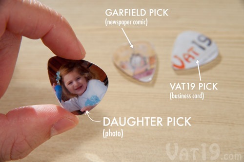 Create custom guitar picks with the Pick Punch.