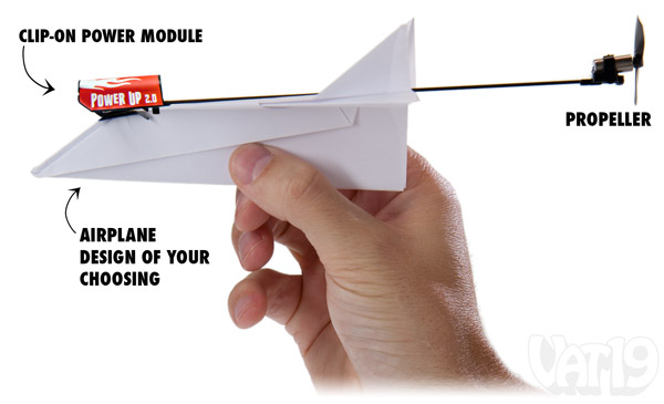 The PowerUp Electric Power Module for paper airplanes.