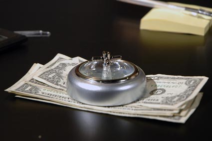 Hold down your papers with the Roulette Paperweight.