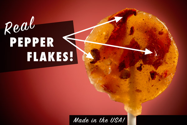 Stinger Pops are made with real pepper flakes in the USA.