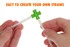 Simply join the plastic straws to the rubbery connecting pieces to create fun straw designs.