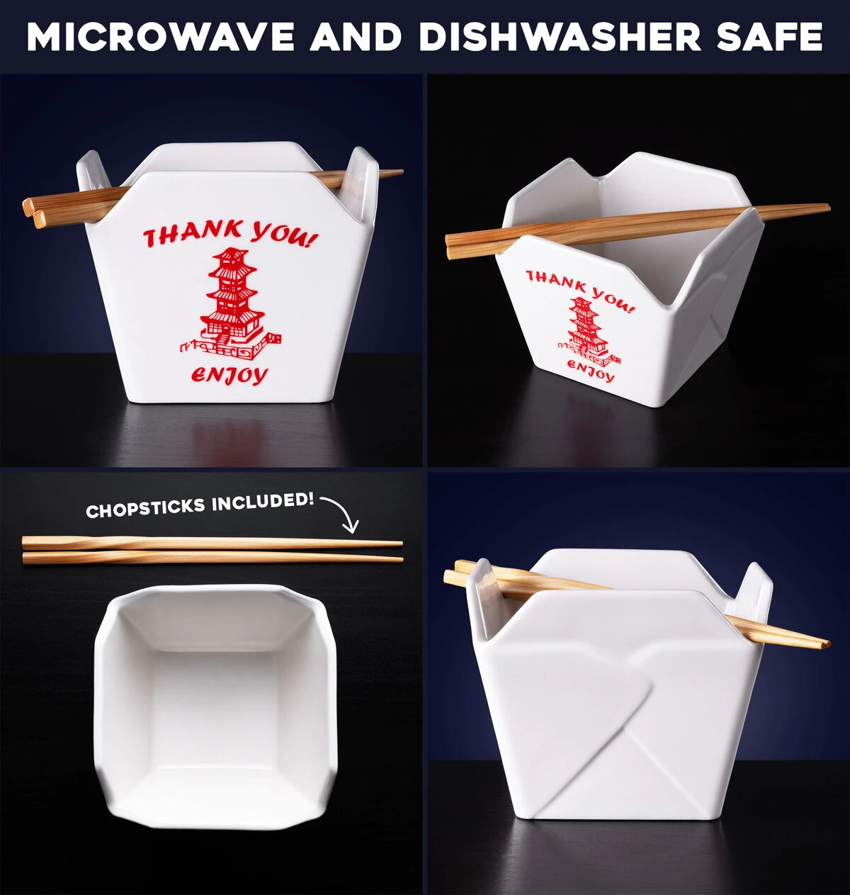 Takeout Box Bowl: A classic take-out box made of ceramic.
