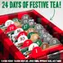 24 individually packaged, uniquely flavored holiday tea bags.
