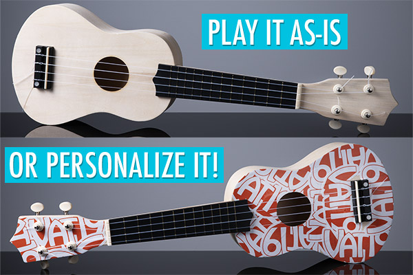 Half the fun building your own ukulele is decorating it.