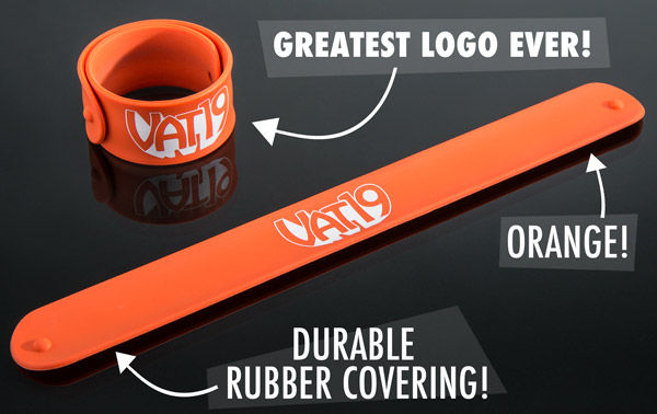 Download Vat19 Slap Bracelet 80s Style Fashion With Your Favorite Logo