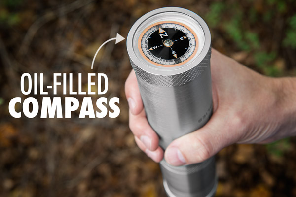 flashlight with compass