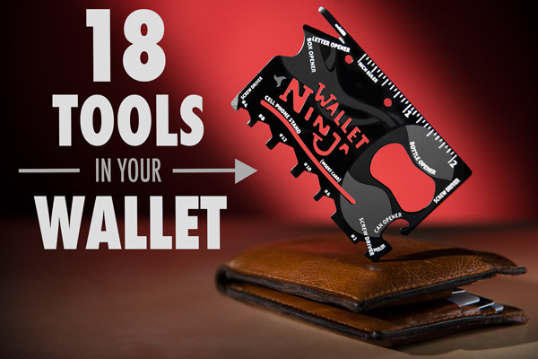 Wallet Ninja: 18-in-1 multi-tool for your wallet.