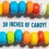Made up of over one hundred individual candy beads, The World’s Biggest Sour Candy Necklace is over two feet of nostalgic sugary fun!