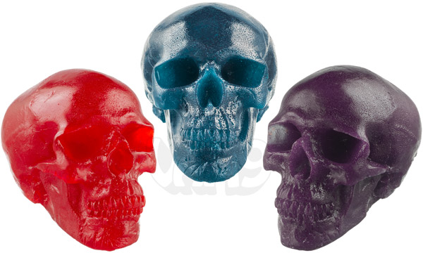 The World's Largest Gummy Skull is available in a variety of delicious flavors.