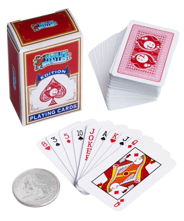World's Smallest Playing Cards A full deck of oneinch playing cards!
