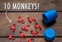 Contains 10 monkeys and a barrel-full of fun!