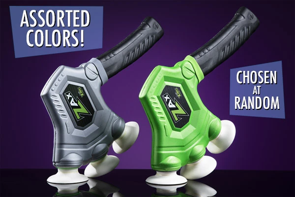 Zax: A foam throwing axe that can stick to almost anything.